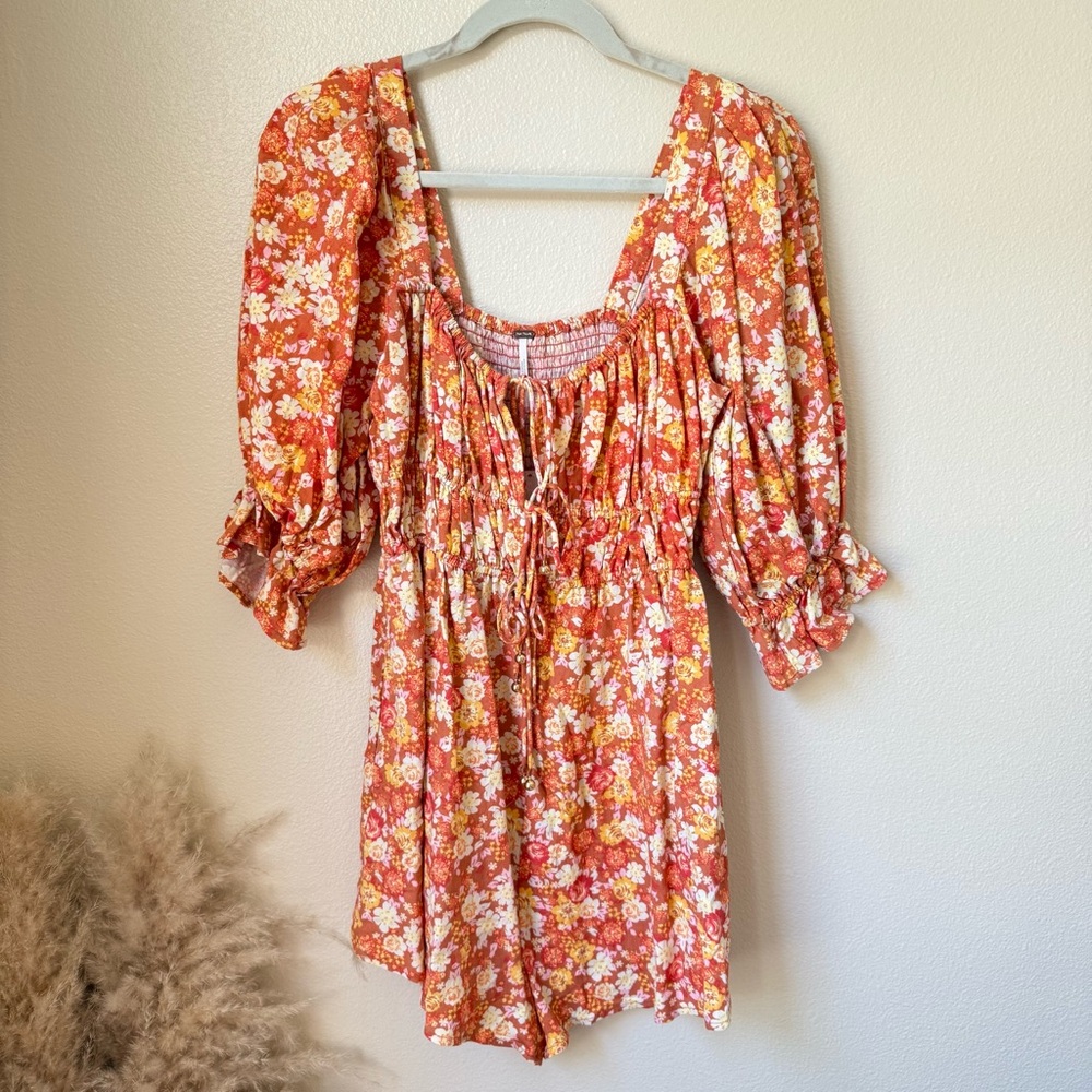 Free People Floral Romper S